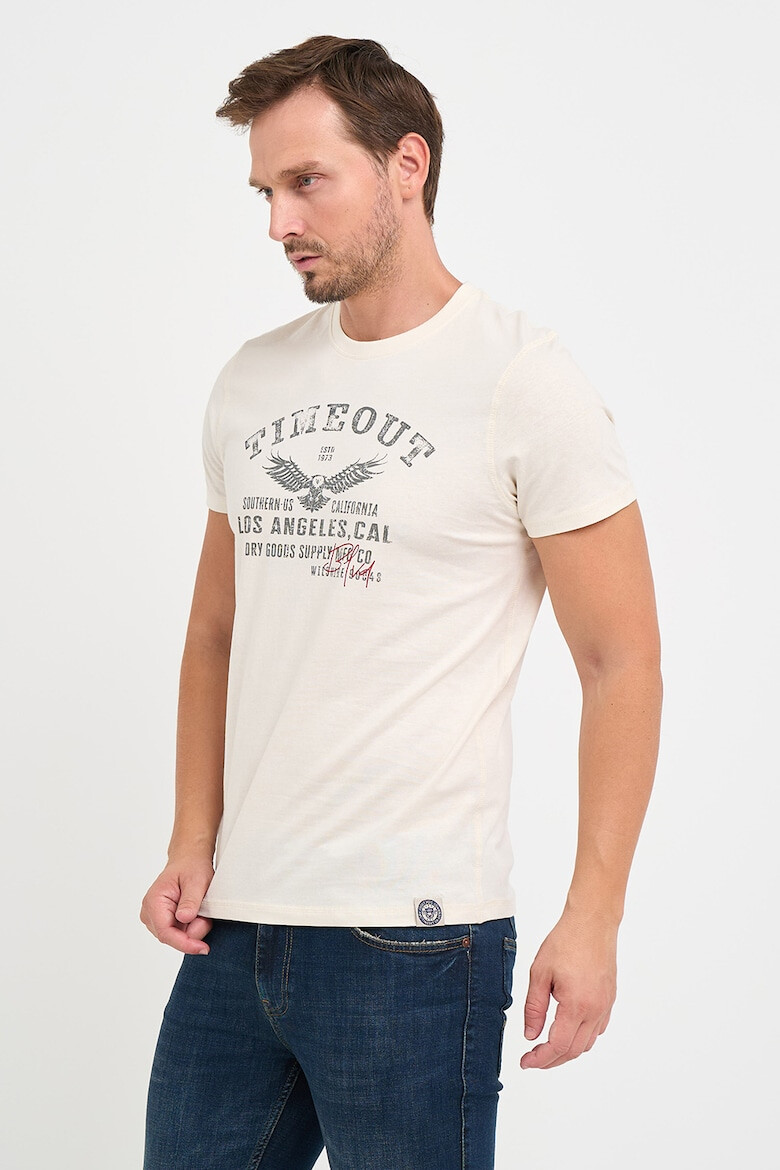 Timeout Tricou de bumbac cu imprimeu logo - Pled.ro