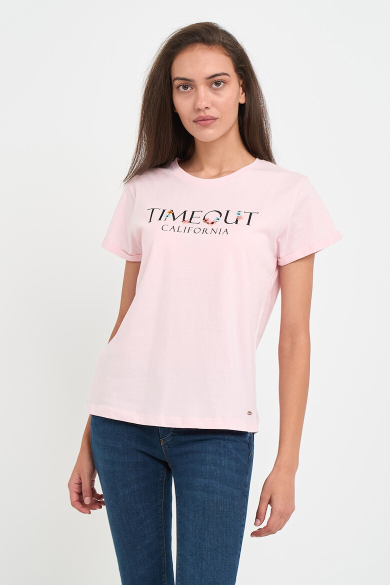 Timeout Tricou de bumbac cu imprimeu logo - Pled.ro