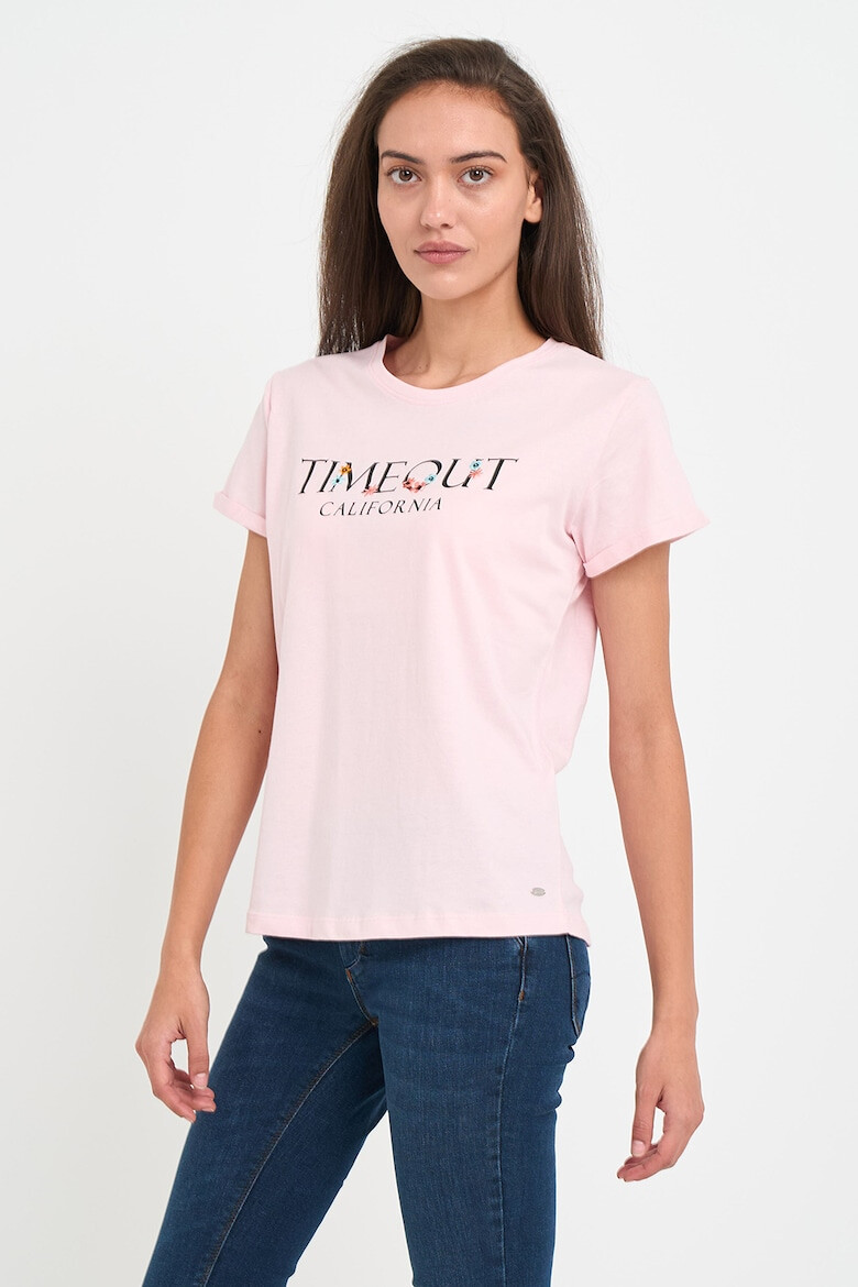 Timeout Tricou de bumbac cu imprimeu logo - Pled.ro