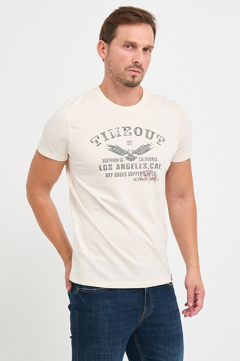 Timeout Tricou de bumbac cu imprimeu logo - Pled.ro