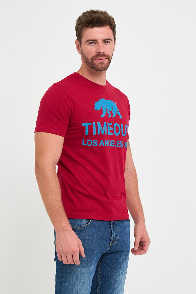 Timeout Tricou din amestec de bumbac cu imprimeu logo - Pled.ro