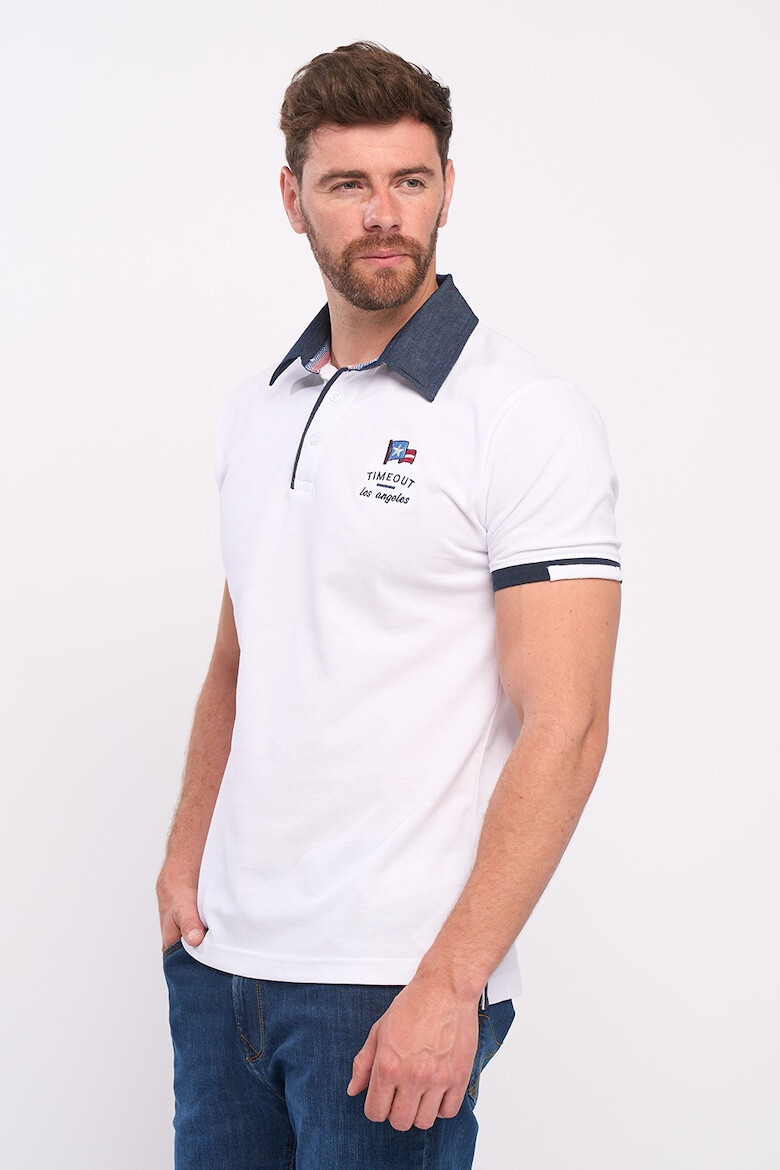 Timeout Tricou polo de bumbac cu logo - Pled.ro