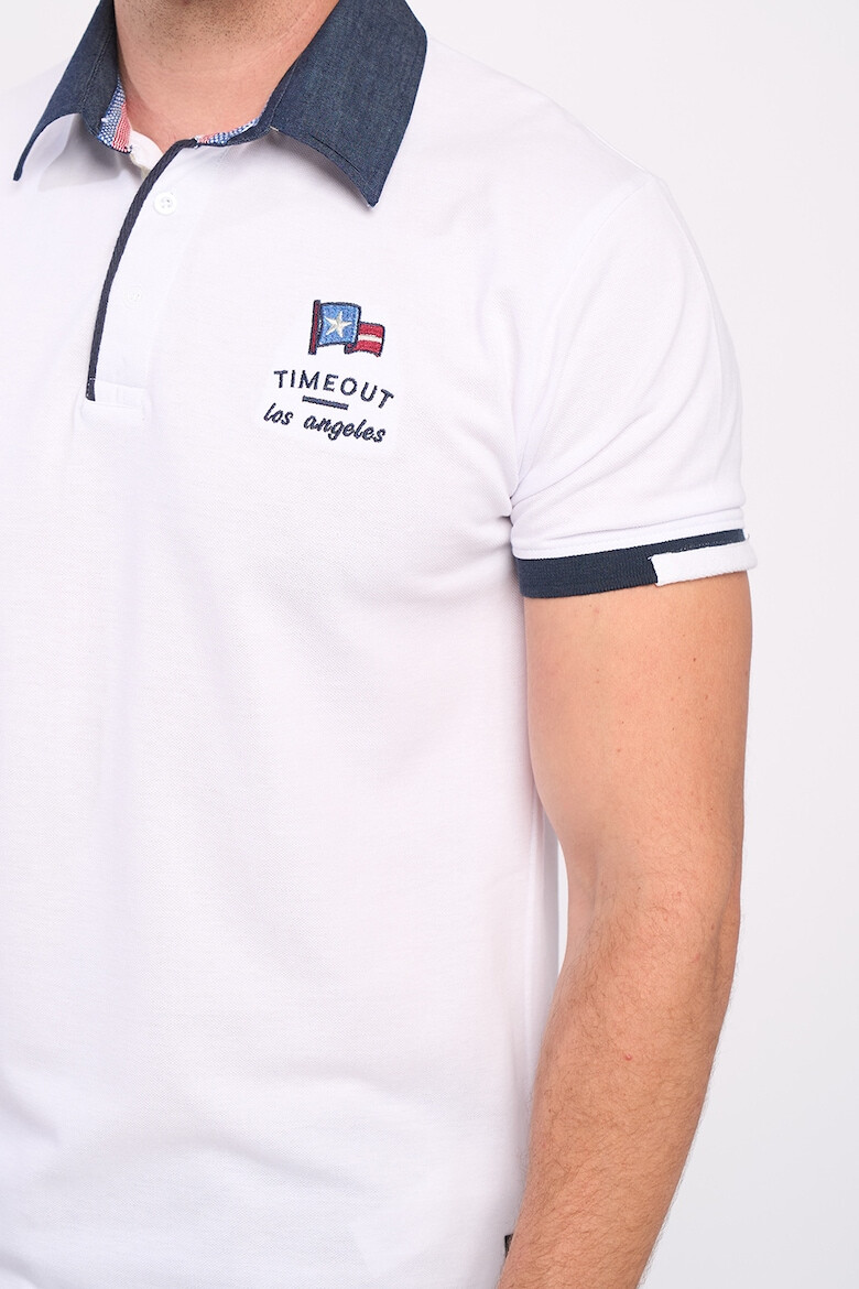 Timeout Tricou polo de bumbac cu logo - Pled.ro