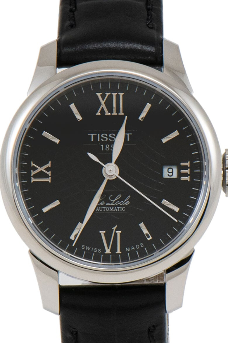 Tissot Ceas rotund automatic cu o curea din piele - Pled.ro