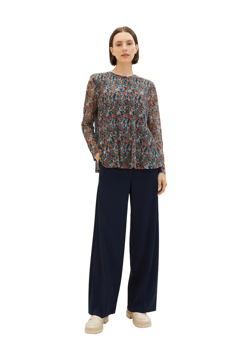 Tom Tailor Bluza cu pliuri si model floral - Pled.ro