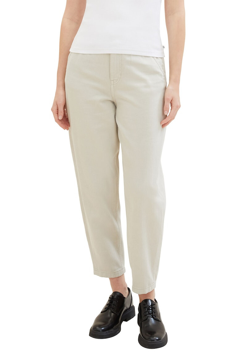 Tom Tailor Pantaloni crop cu talie inalta - Pled.ro