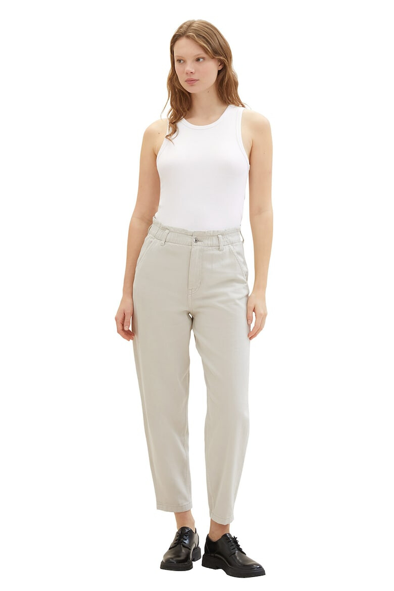 Tom Tailor Pantaloni crop cu talie inalta - Pled.ro