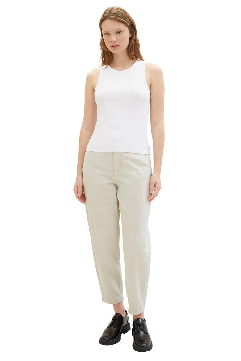 Tom Tailor Pantaloni crop cu talie inalta - Pled.ro