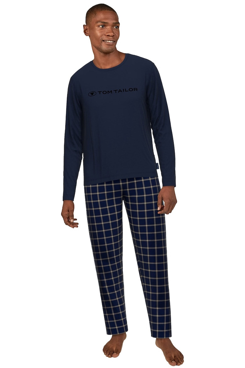 Tom Tailor Pijama de bumbac cu imprimeu logo - Pled.ro