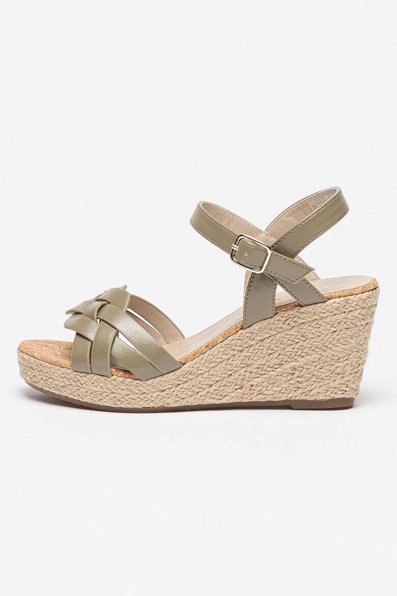 Tom Tailor Sandale wedge tip espadrile de piele ecologica - Pled.ro