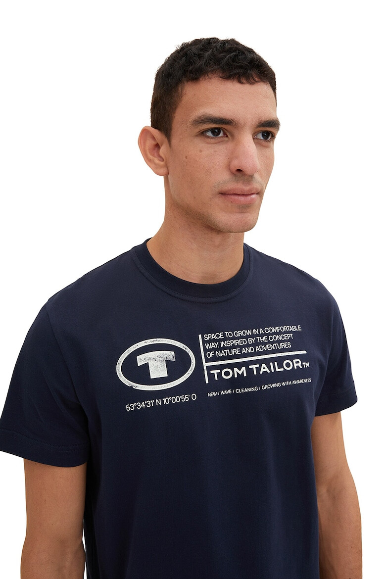 Tom Tailor Tricou de bumbac cu imprimeu logo - Pled.ro