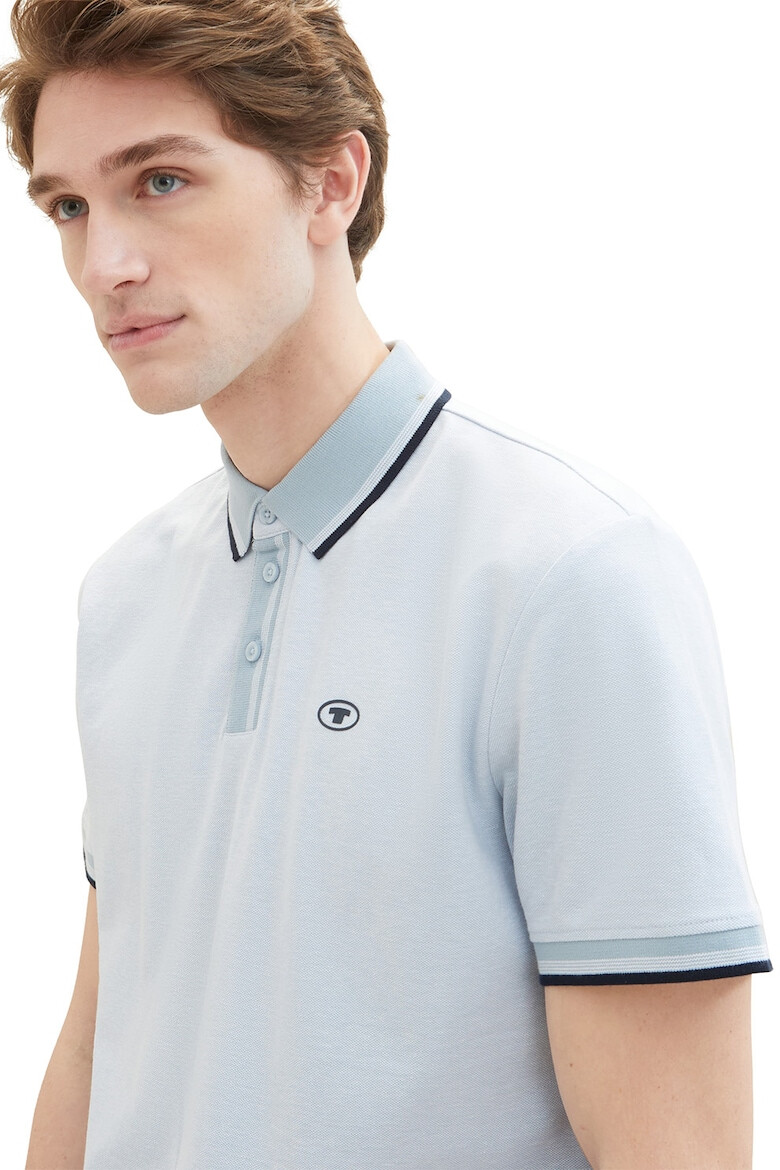 Tom Tailor Tricou polo cu accente in dungi - Pled.ro