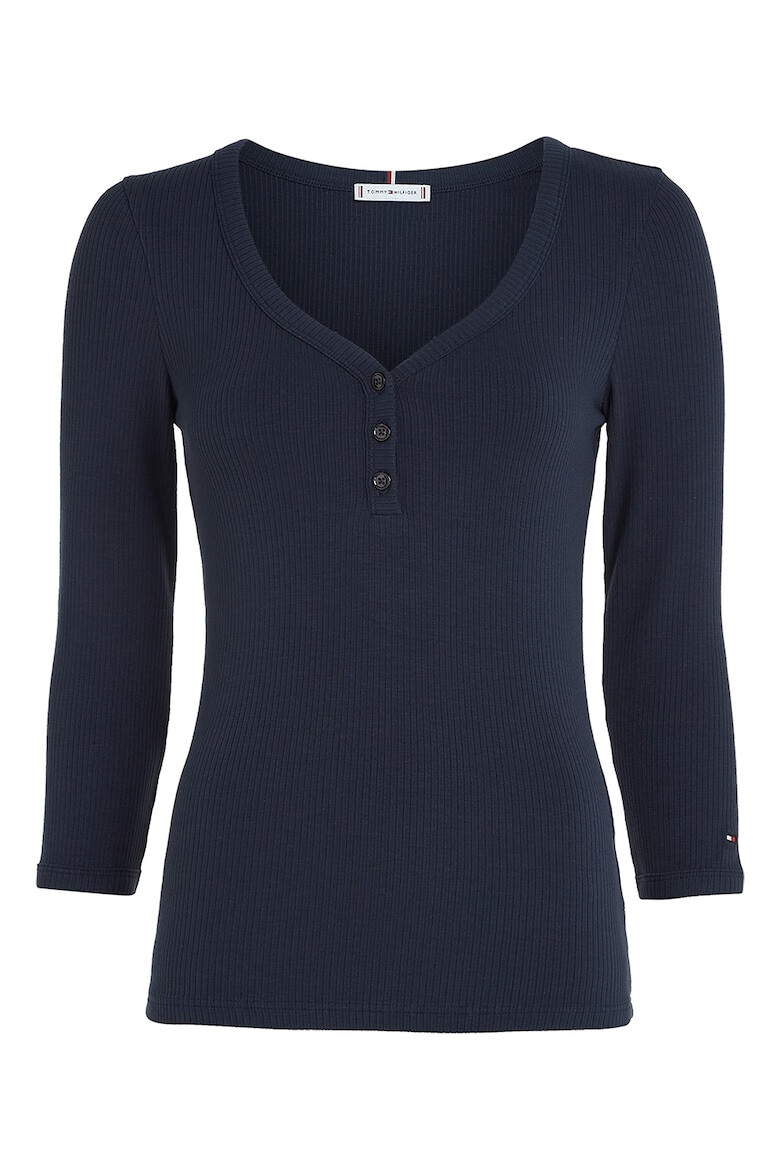 Tommy Hilfiger Bluza cu decolteu in V si striatii - Pled.ro