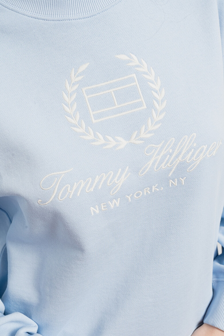 Tommy Hilfiger Bluza de trening cu decolteu la baza gatului si logo brodat - Pled.ro