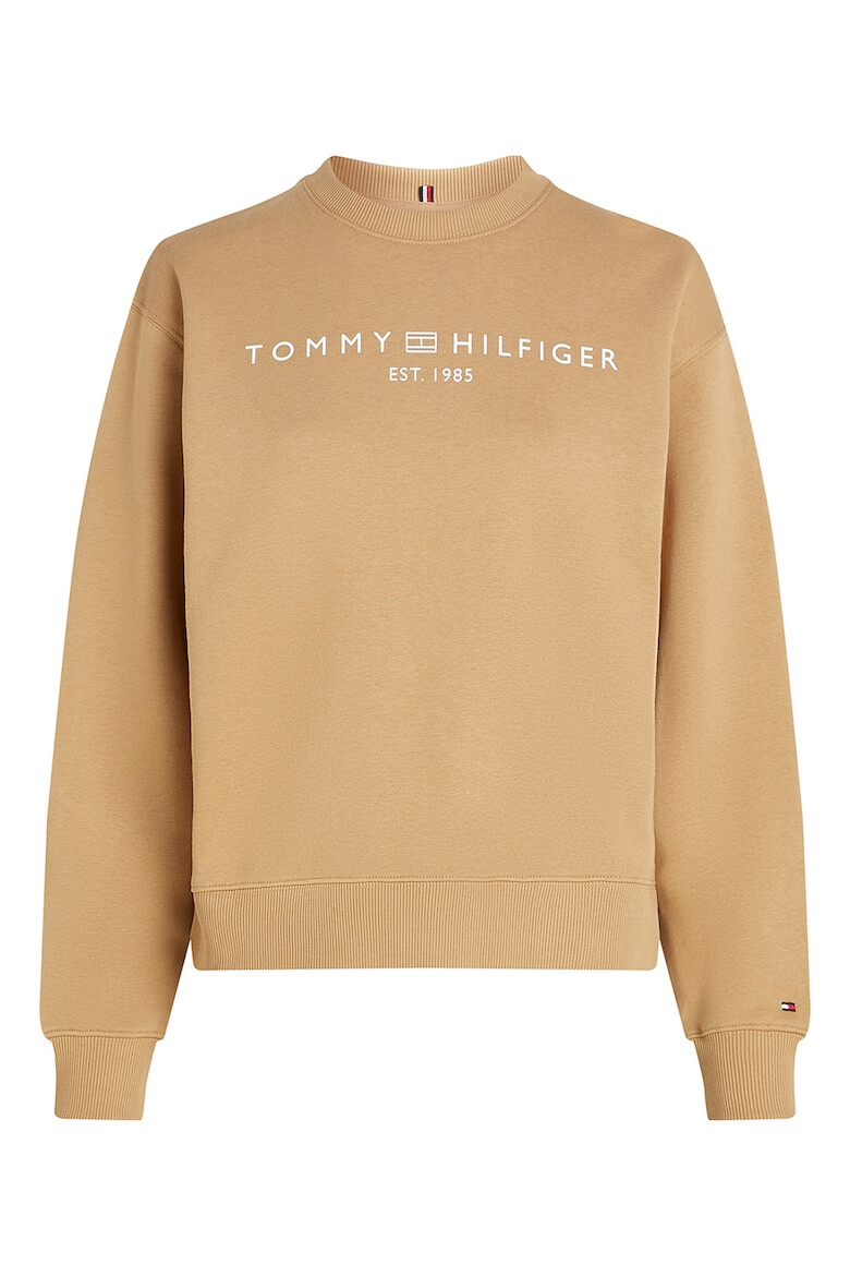 Tommy Hilfiger Bluza de trening cu imprimeu logo si decolteu la baza gatului - Pled.ro