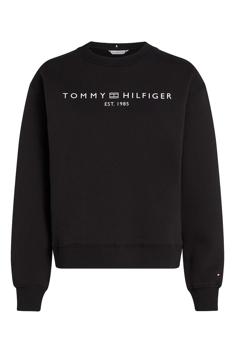 Tommy Hilfiger Bluza de trening cu imprimeu logo si decolteu la baza gatului - Pled.ro