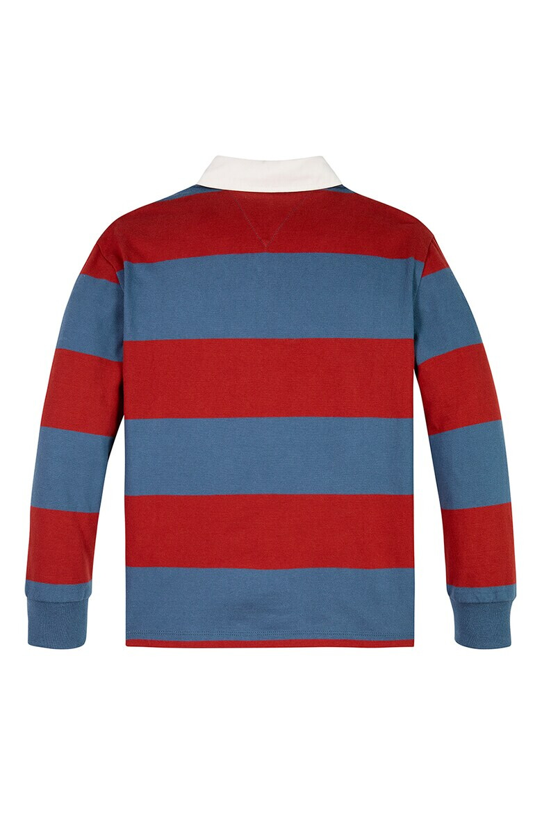 Tommy Hilfiger Bluza din bumbac organic cu model in dungi si guler polo - Pled.ro