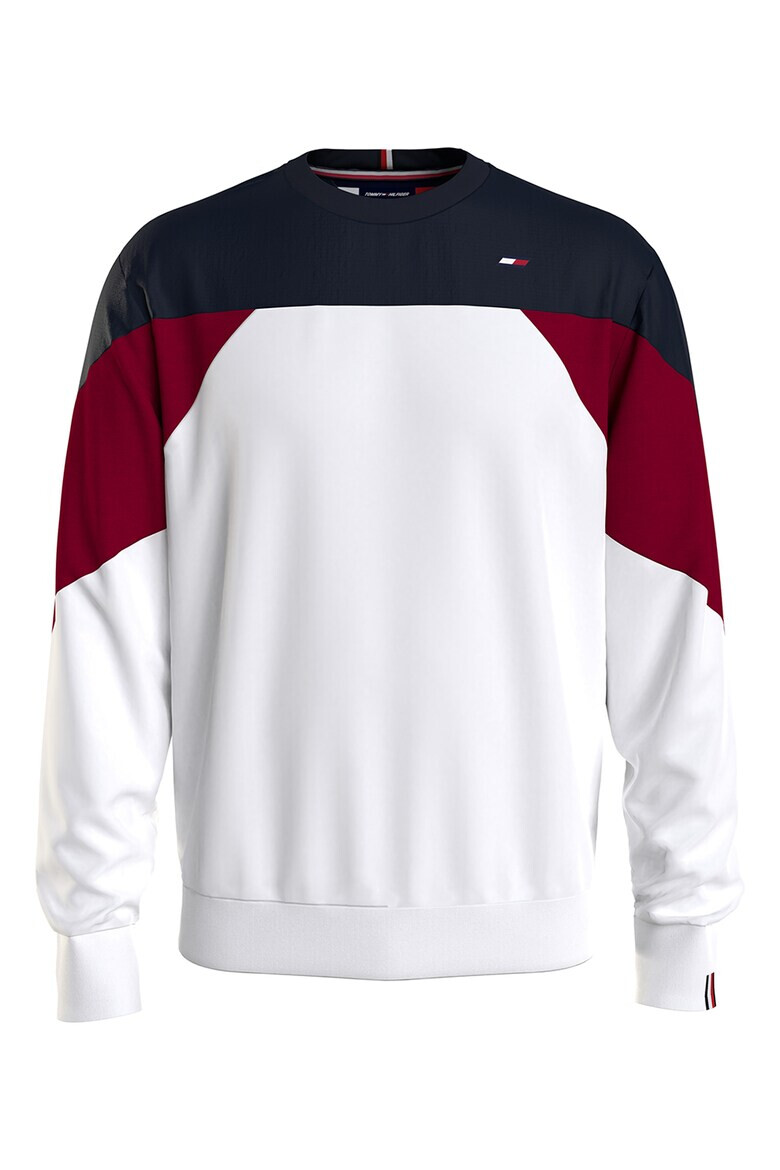 Tommy Hilfiger Bluza sport cu decolteu la baza gatului si model colorblock - Pled.ro