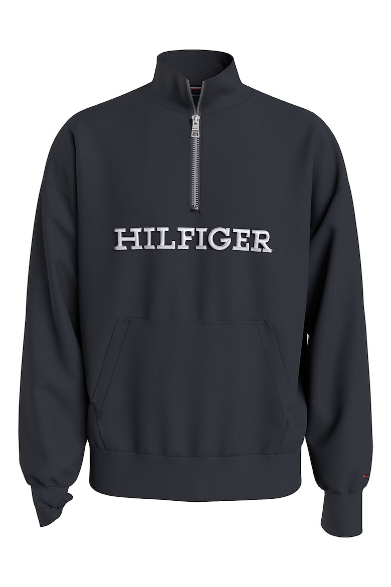 Tommy Hilfiger Bluza sport cu fermoar scurt si logo brodat - Pled.ro