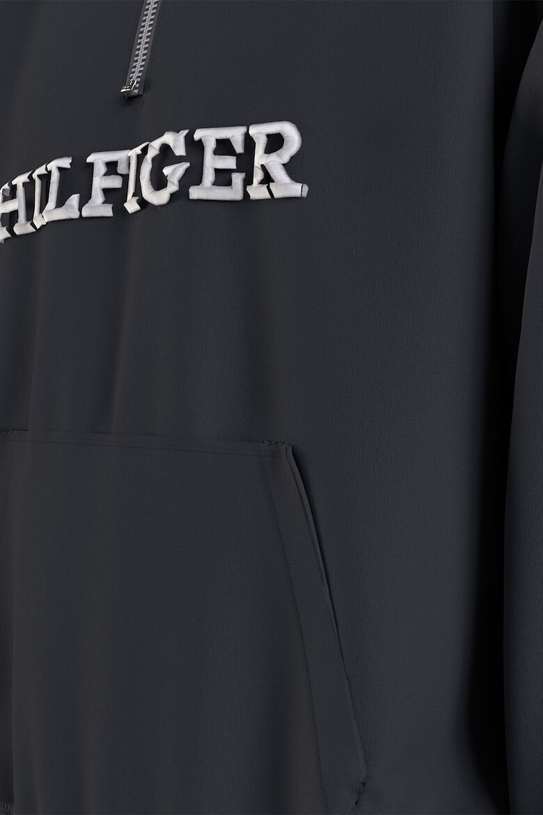 Tommy Hilfiger Bluza sport cu fermoar scurt si logo brodat - Pled.ro