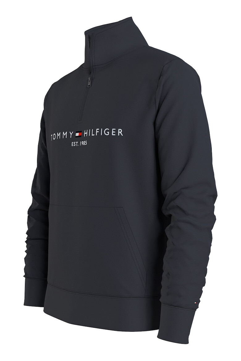 Tommy Hilfiger Bluza sport regular fit cu fermoar scurt si logo brodat - Pled.ro