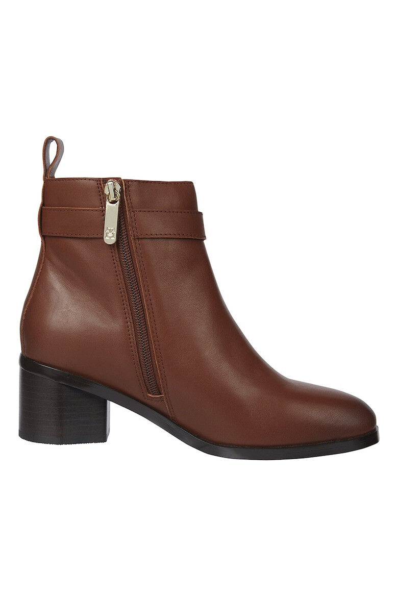 Tommy Hilfiger Botine de piele cu monograma metalica - Pled.ro