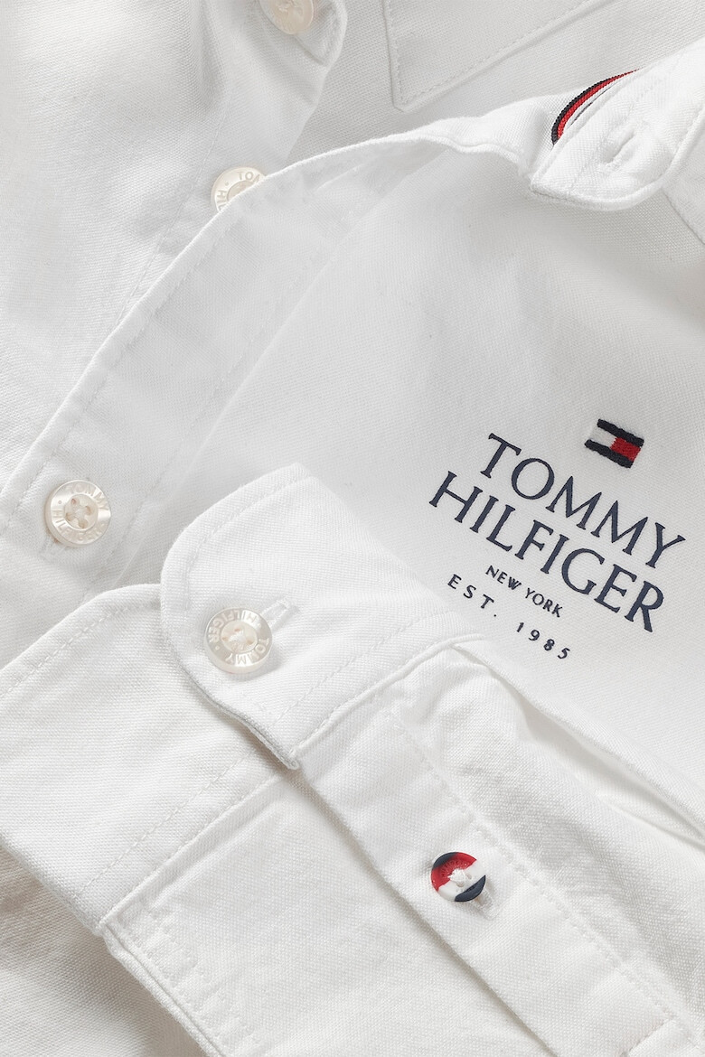 Tommy Hilfiger Camasa din amestec de bumbac organic cu logo - Pled.ro