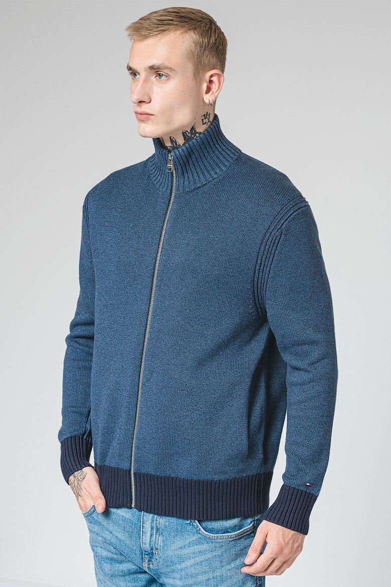 Tommy Hilfiger Cardigan cu fermoar si guler mediu - Pled.ro