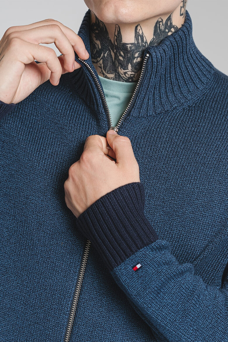 Tommy Hilfiger Cardigan cu fermoar si guler mediu - Pled.ro