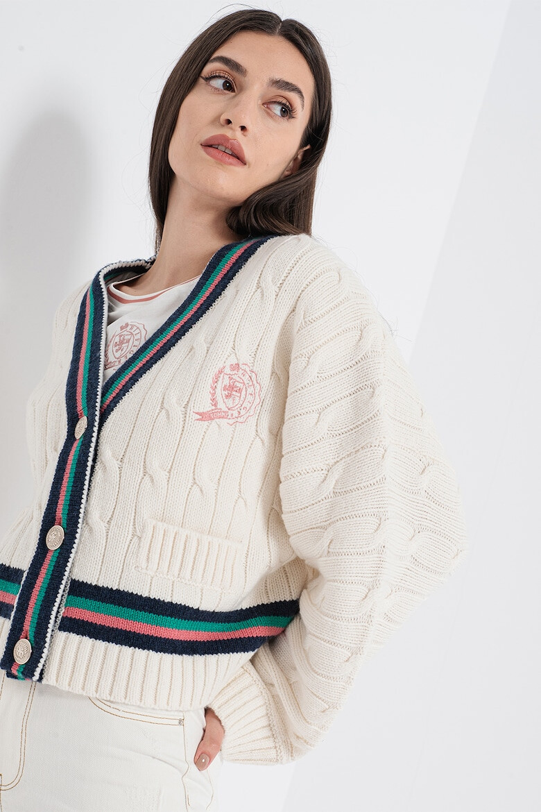 Tommy Hilfiger Cardigan cu torsade Icon - Pled.ro