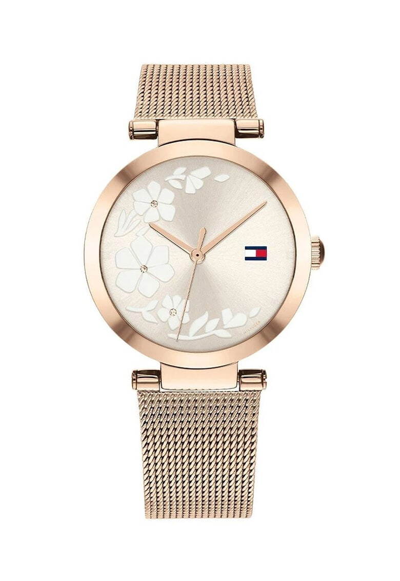 Tommy Hilfiger Ceas quartz cu bratara din otel inoxidabil cu model plasa - Pled.ro