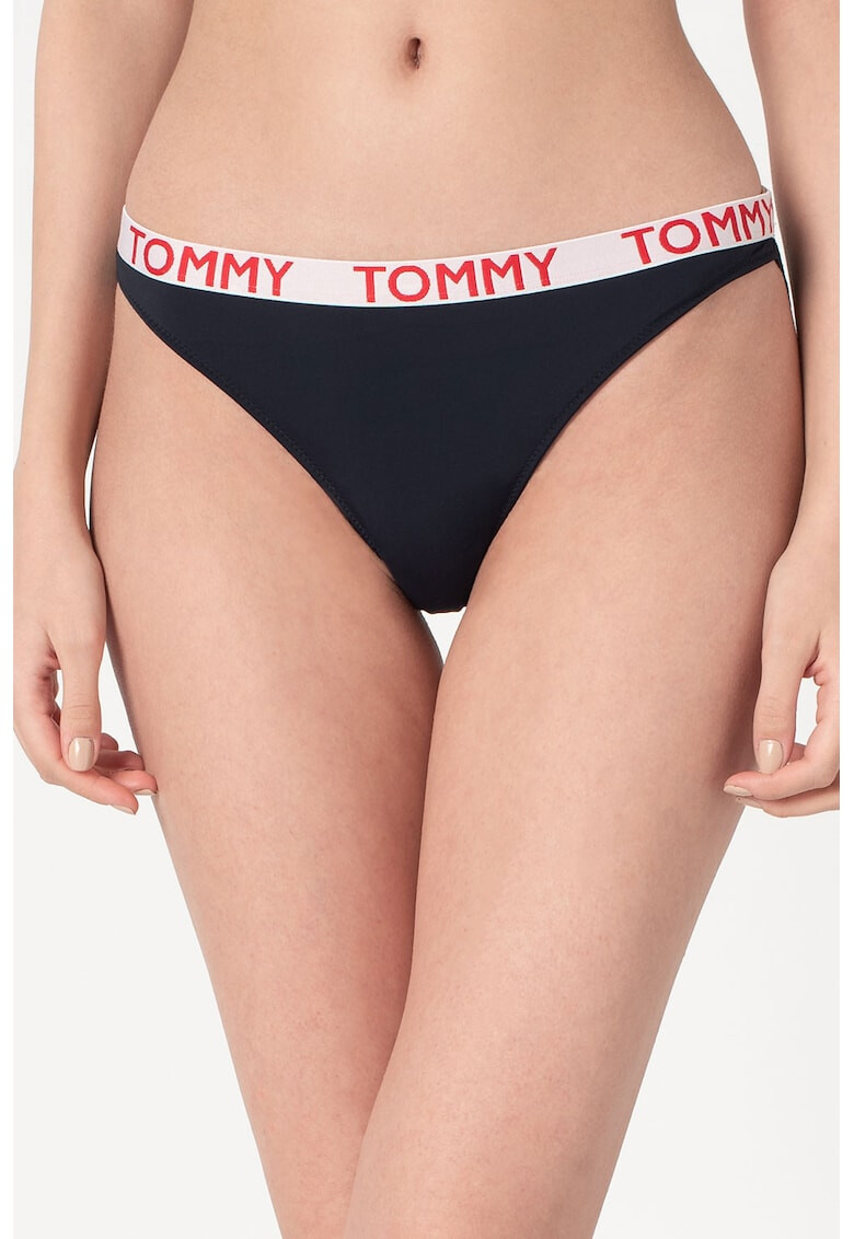 Tommy Hilfiger Chiloti de dantela cu banda logo cu imprimeu in talie - Pled.ro