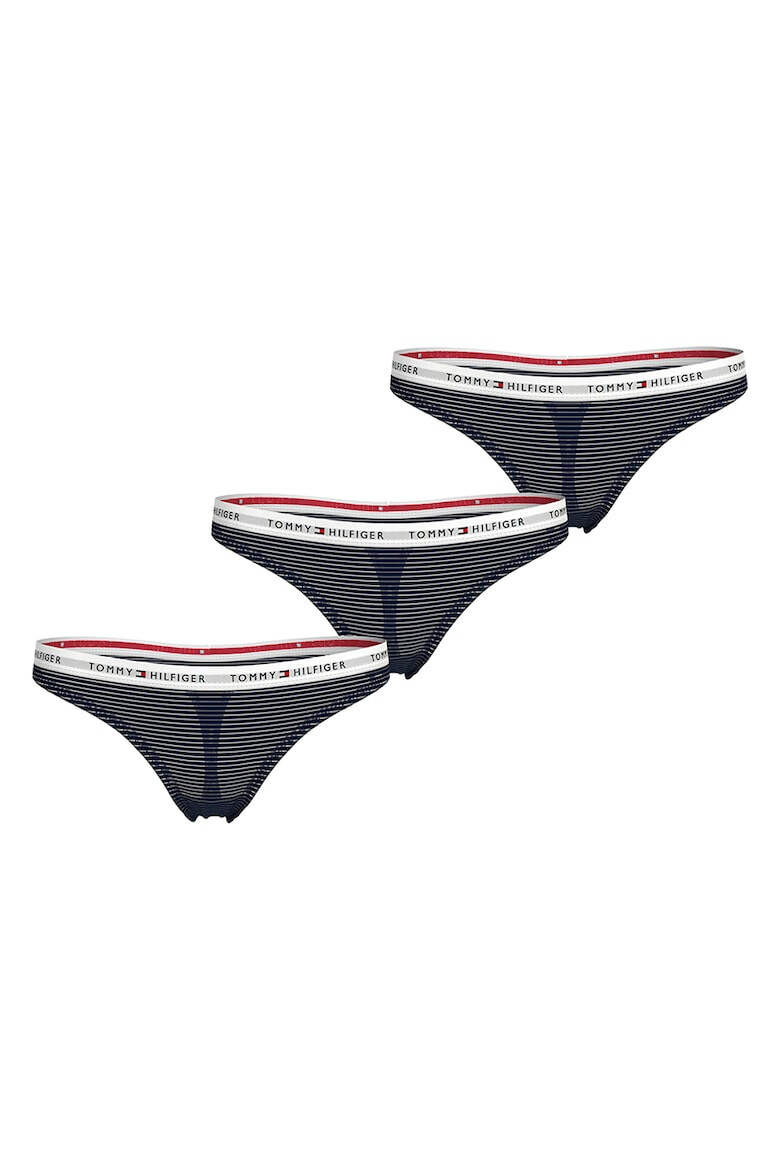 Tommy Hilfiger Chiloti tanga cu logo - 3 perechi - Pled.ro