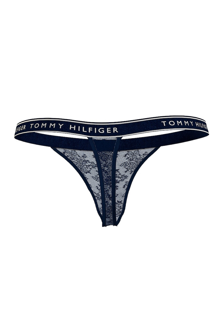 Tommy Hilfiger Chiloti tanga din dantela cu logo - Pled.ro