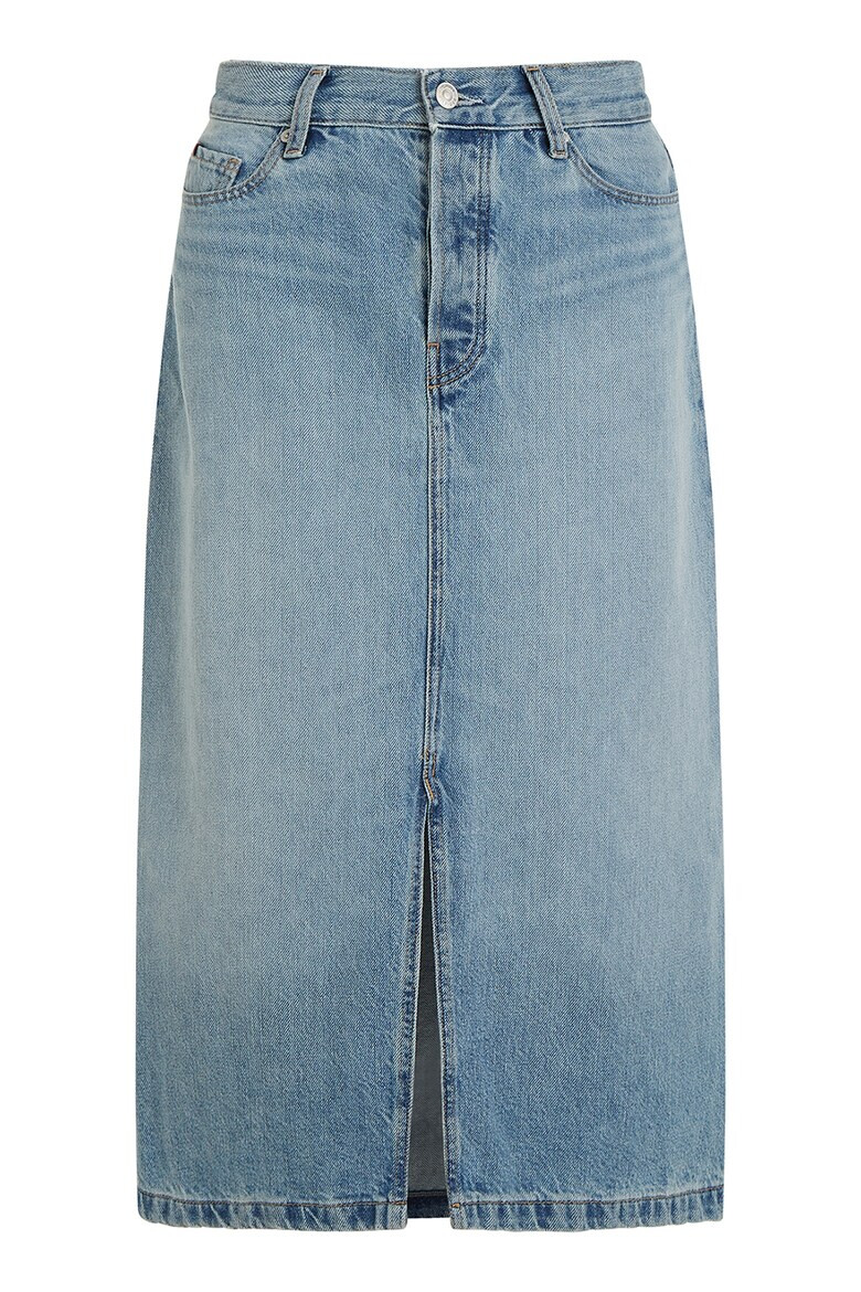 Tommy Hilfiger Fusta midi de denim cu slit frontal - Pled.ro