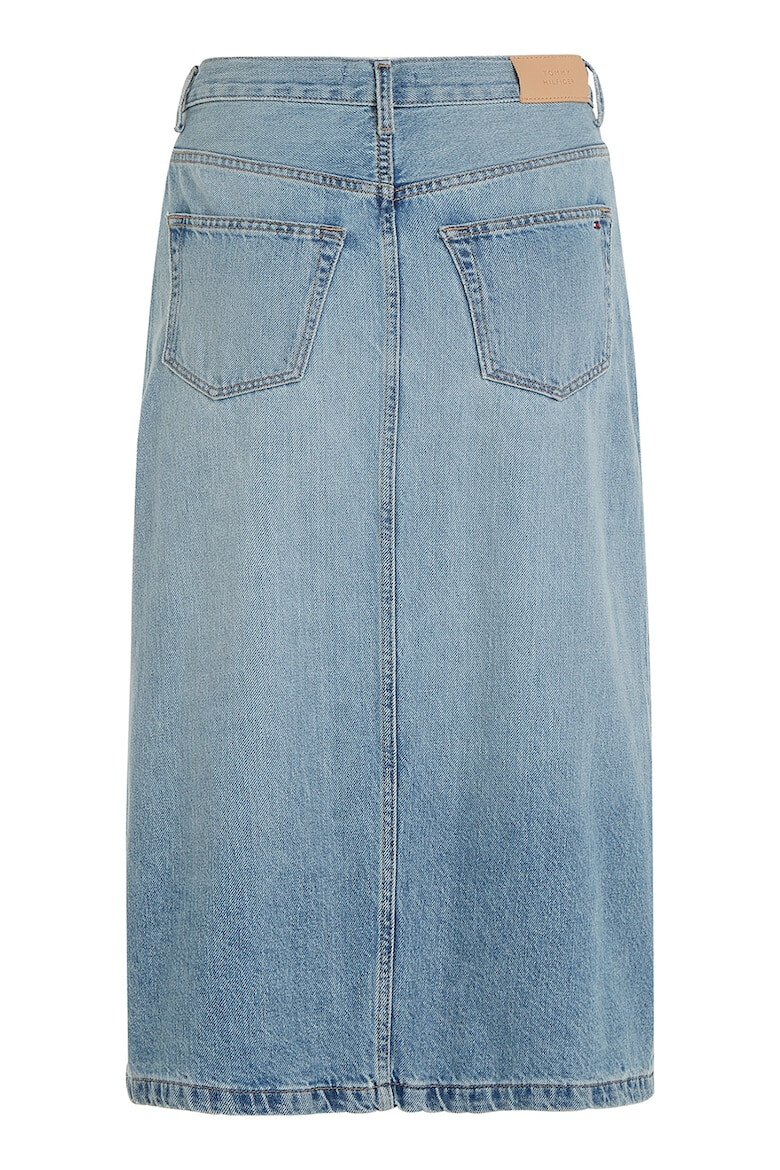 Tommy Hilfiger Fusta midi de denim cu slit frontal - Pled.ro