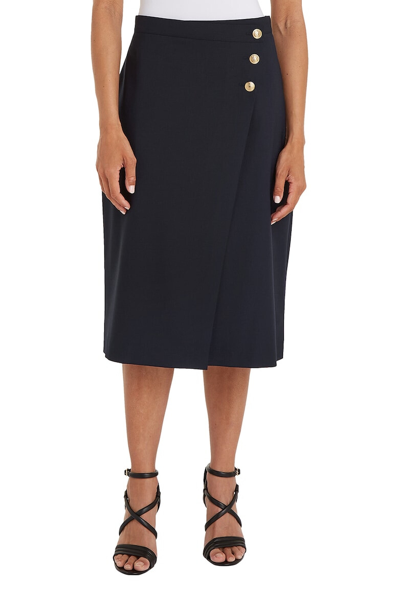 Tommy Hilfiger Fusta midi dreapta - Pled.ro