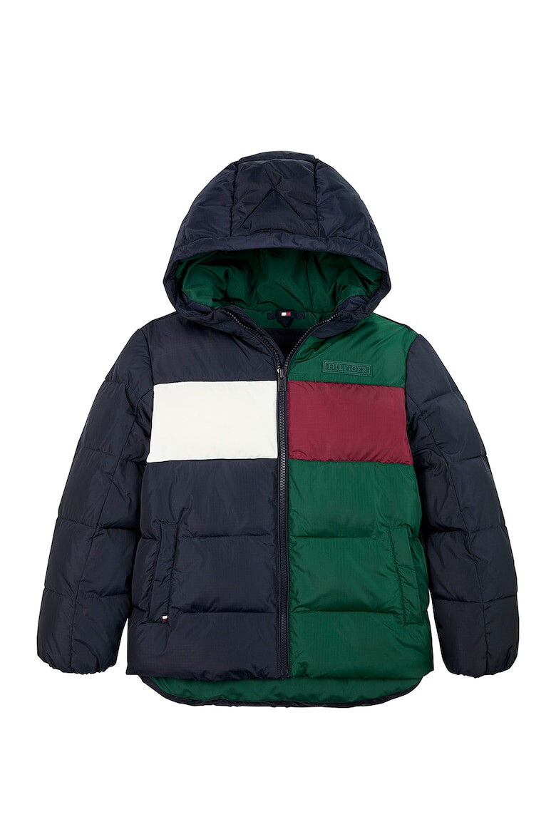 Tommy Hilfiger Geaca colorblock cu vatelina si gluga - Pled.ro