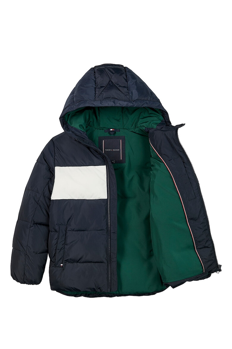 Tommy Hilfiger Geaca colorblock cu vatelina si gluga - Pled.ro