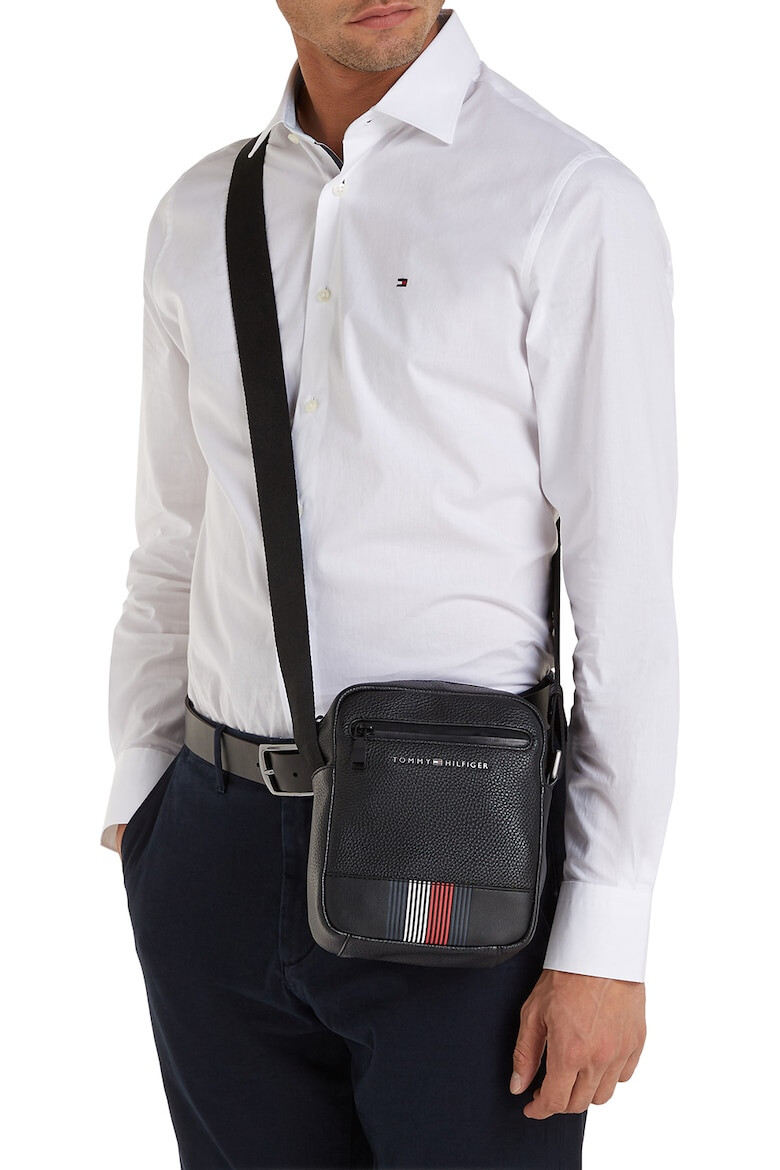 Tommy Hilfiger Geanta crossbody din piele ecologica cu logo metalic discret - Pled.ro