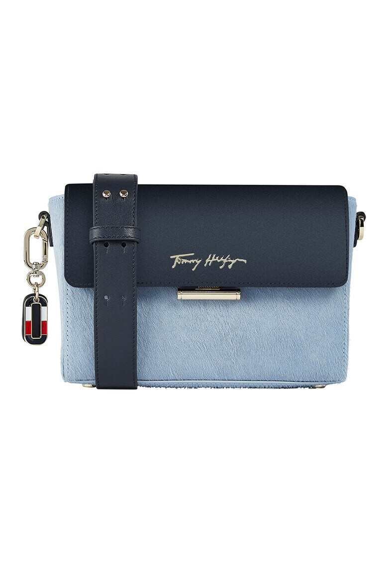 Tommy Hilfiger Geanta crossbody din piele si piele cu par scurt - Pled.ro