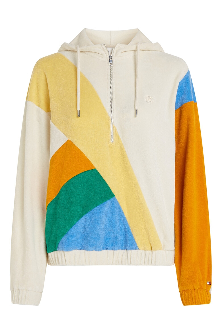 Tommy Hilfiger Hanorac din material terry cu model colorblock - Pled.ro