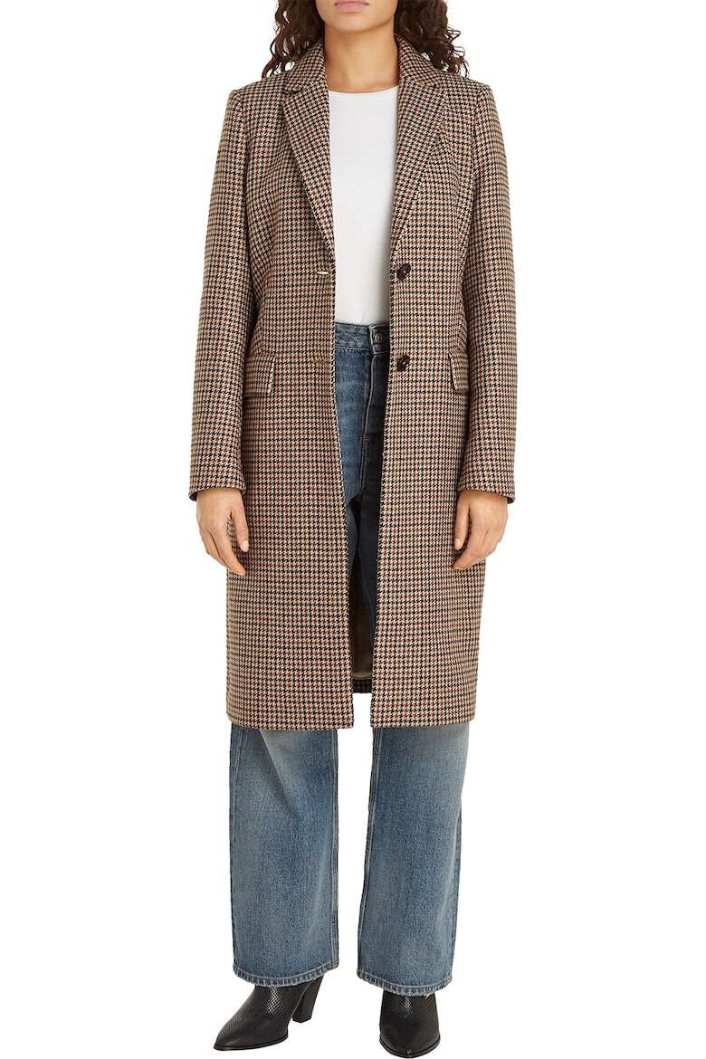 Tommy Hilfiger Palton din amestec de lana cu model houndstooth - Pled.ro