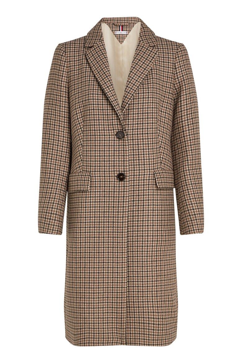 Tommy Hilfiger Palton din amestec de lana cu model houndstooth - Pled.ro