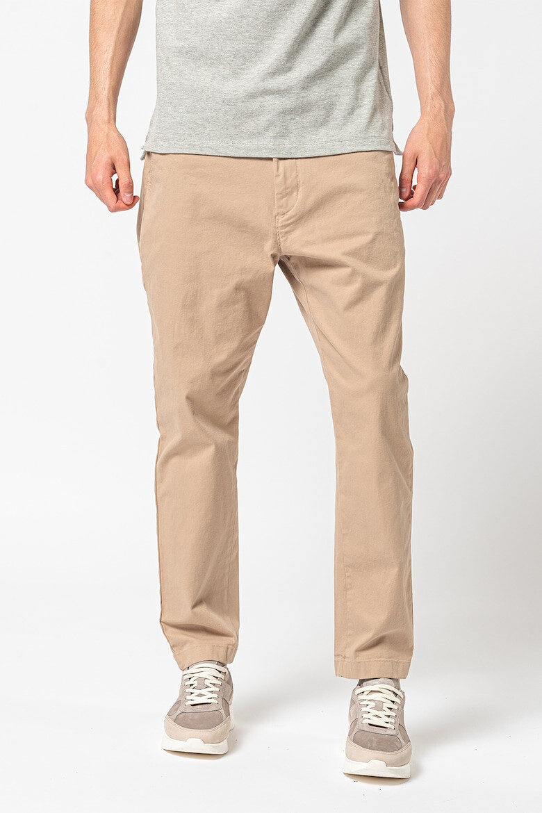 Tommy Hilfiger Pantaloni chino din amestec de bumbac cu talie medie - Pled.ro