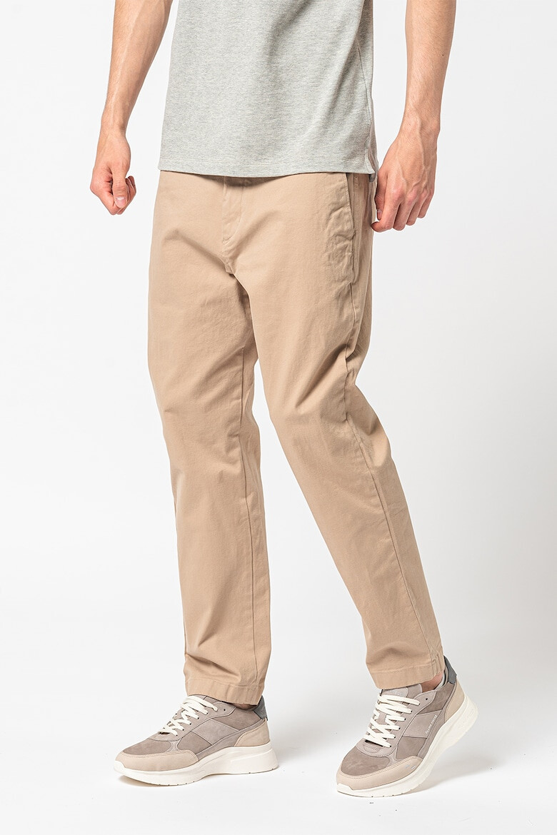 Tommy Hilfiger Pantaloni chino din amestec de bumbac cu talie medie - Pled.ro