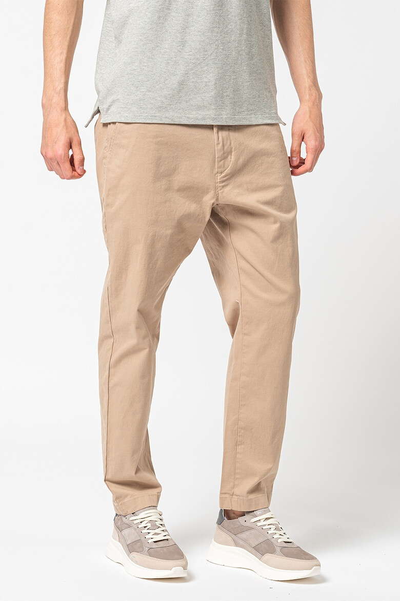 Tommy Hilfiger Pantaloni chino din amestec de bumbac cu talie medie - Pled.ro