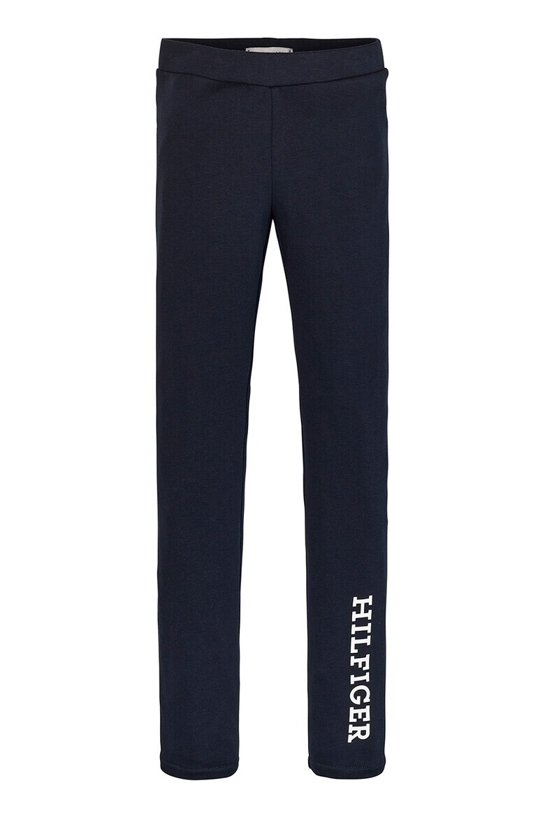 Tommy Hilfiger Pantaloni din amestec de bumbac organic cu imprimeu logo - Pled.ro