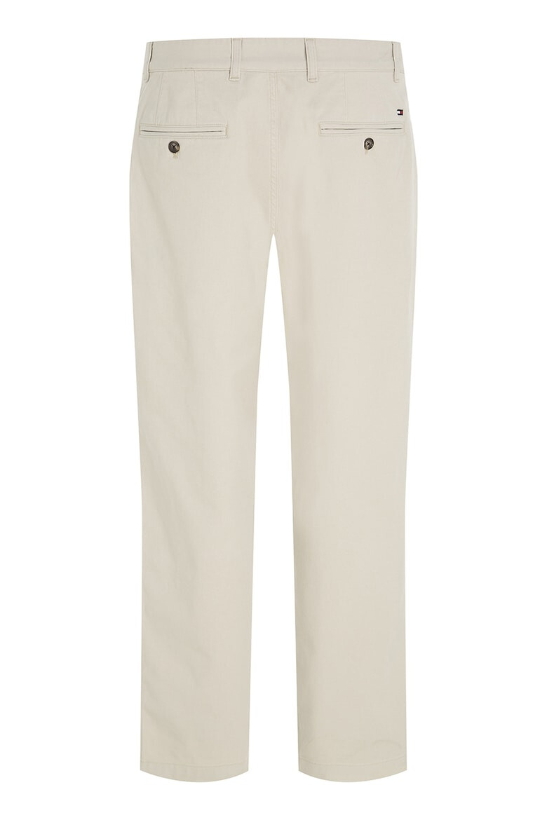 Tommy Hilfiger Pantaloni din amestec de bumbac organic cu talie medie si pliuri - Pled.ro