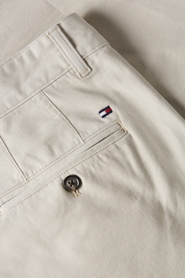 Tommy Hilfiger Pantaloni din amestec de bumbac organic cu talie medie si pliuri - Pled.ro